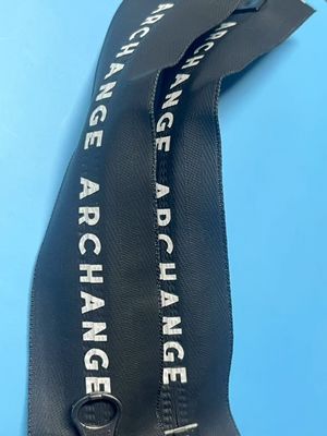 Οικολογικά φιλικό μαύρο ύφασμα σχοινί φερμουάρ σχοινί σε χύδη