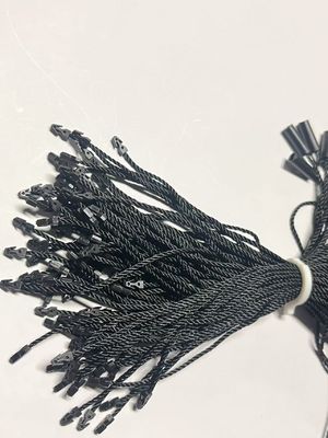 Παγκόσμια μαύρη κρέμαση Tag Στραχένια στερεοδευτικά Logo Ελεύθερο κυλινδρικό τρίπτυχο νάιλον σχοινί