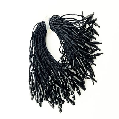 Προσαρμοσμένο Plain Swing Black Hang Tag String Cord για λιανικό εμπόριο
