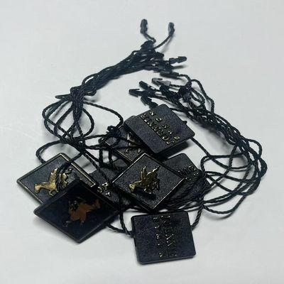 Ετικέτα τιμής ενδυμάτων Swing Ετικέτες δέσμων Μαύρες ετικέτες κρέμασης