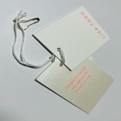 Πλήρες χρώμα Αειφόρο χαρτί ρούχα Jacket Hang Tag Custom