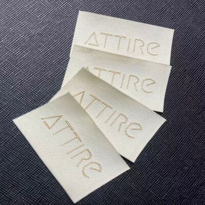 0.4mm Thickness Woven Clothing Labels Featuring Iron On Backing Perfect for Custom Logo Branding on Apparel and Textiles
