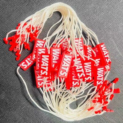 200 Millimeters Rope Length Plastic Tag Fastener Designed for Garment Tagging Ensuring Secure Attachment and Easy Application